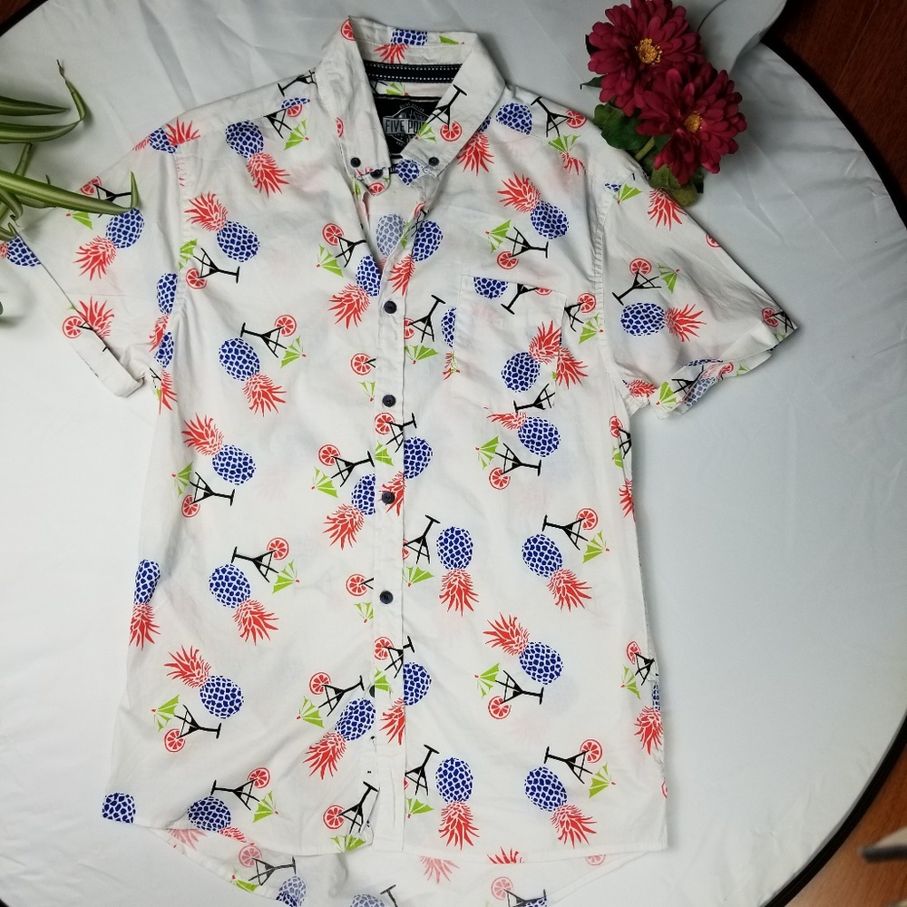 Five Points | NWOT Button Down Pineapple & Martini